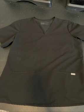 FIGS Casma 3 pocket scrub top - black XL
